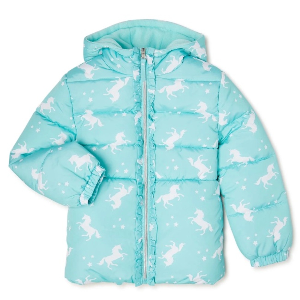 Pink Platinum Puffer Jacket